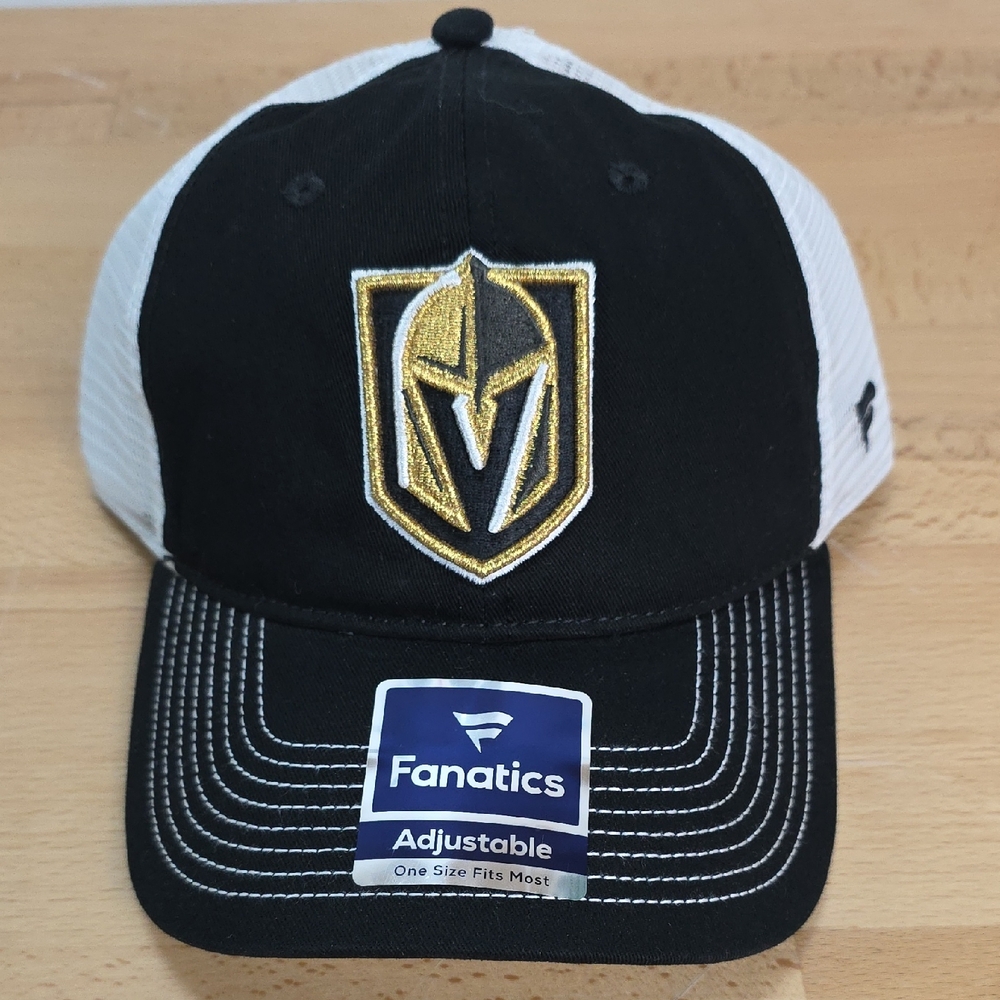Vegas Golden Knights Fanatics Black and White Cap with Gold New Kids